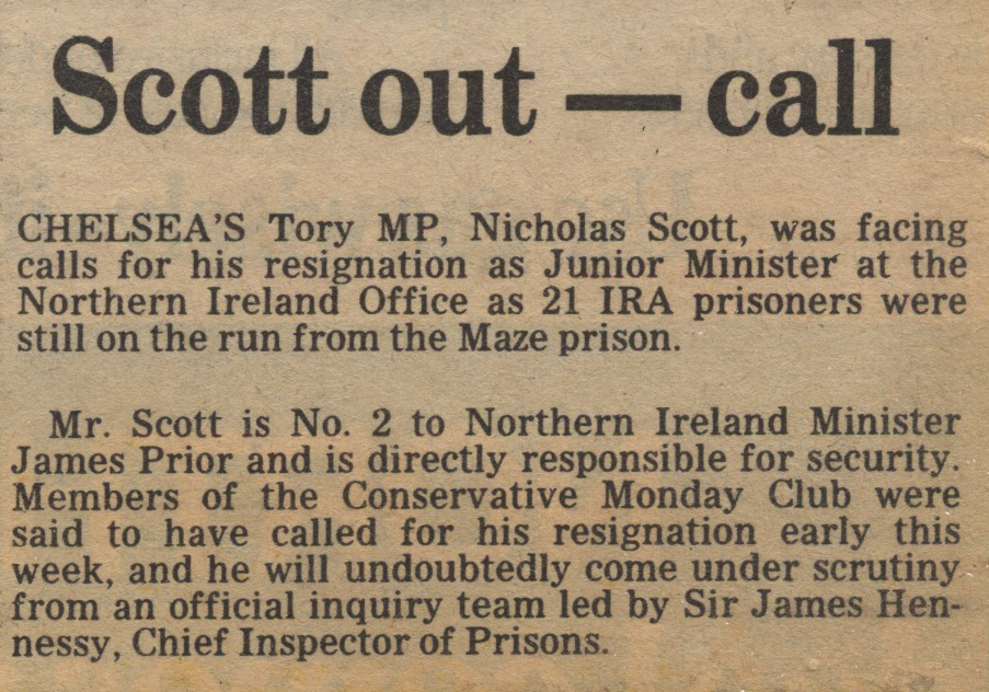19830930 IRA PRISONER ESCAPE MAZE PRISON CALL FOR NICHOLAS SCOTT RESIGNATION CN.jpg